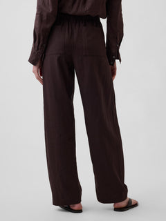 100% Linen Oversized Shirt - Terra brown