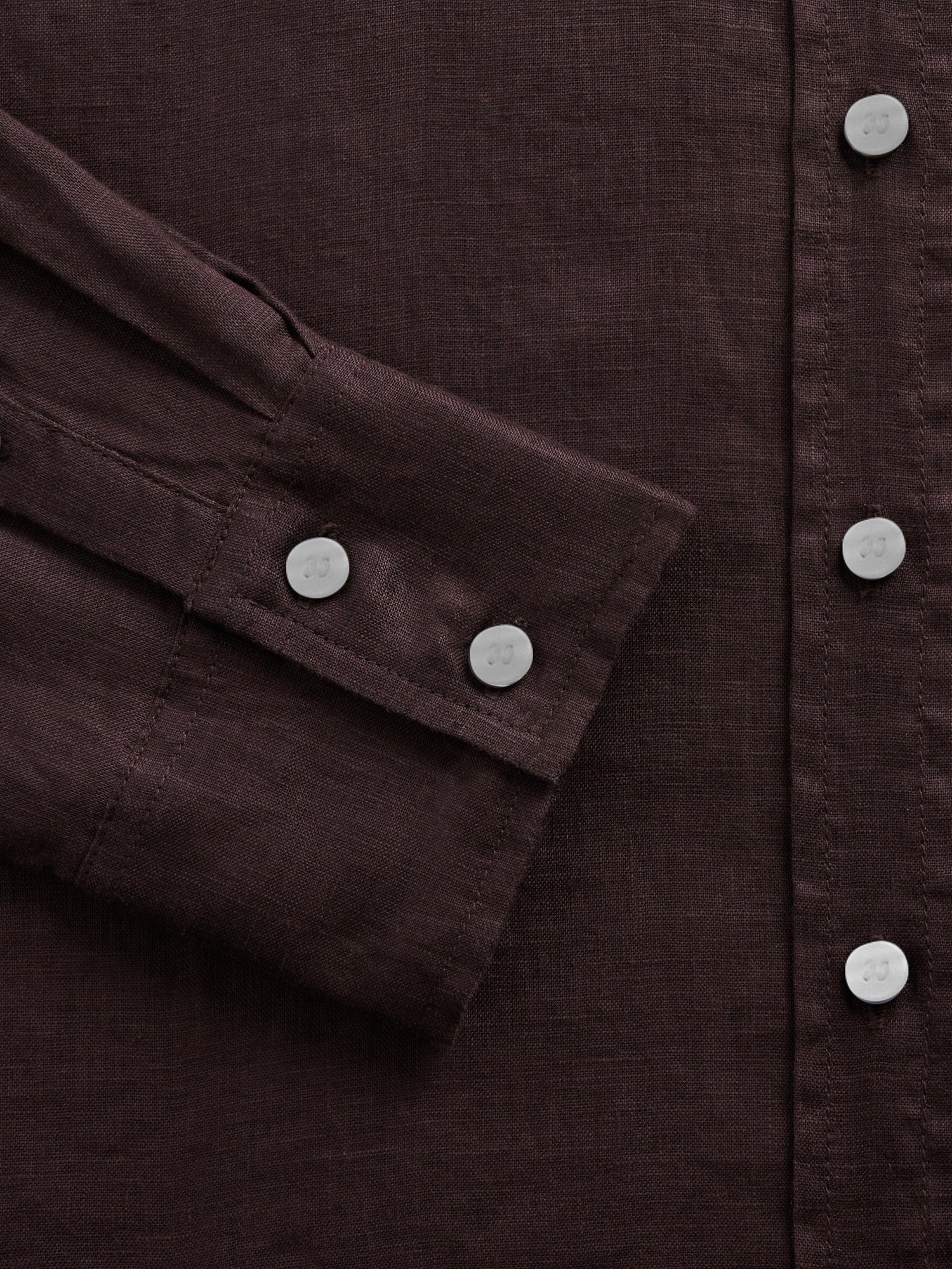 100% Linen Oversized Shirt - Terra brown