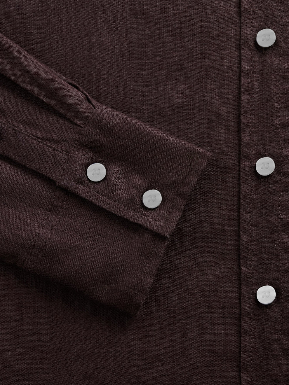 100% Linen Oversized Shirt - Terra brown