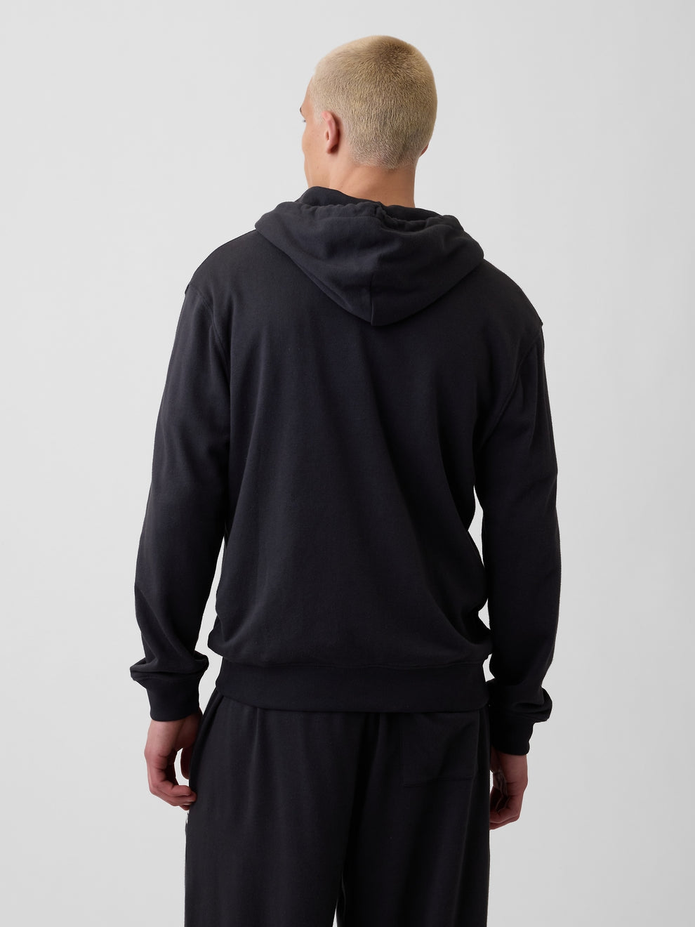 French Terry Relaxed Gap 1969 Logo Zip Hoodie - moonless night