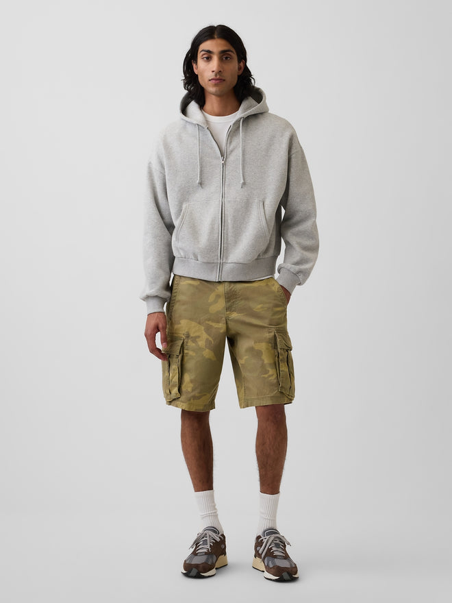 11" Relaxed Cargo Shorts - GREEN CAMO
