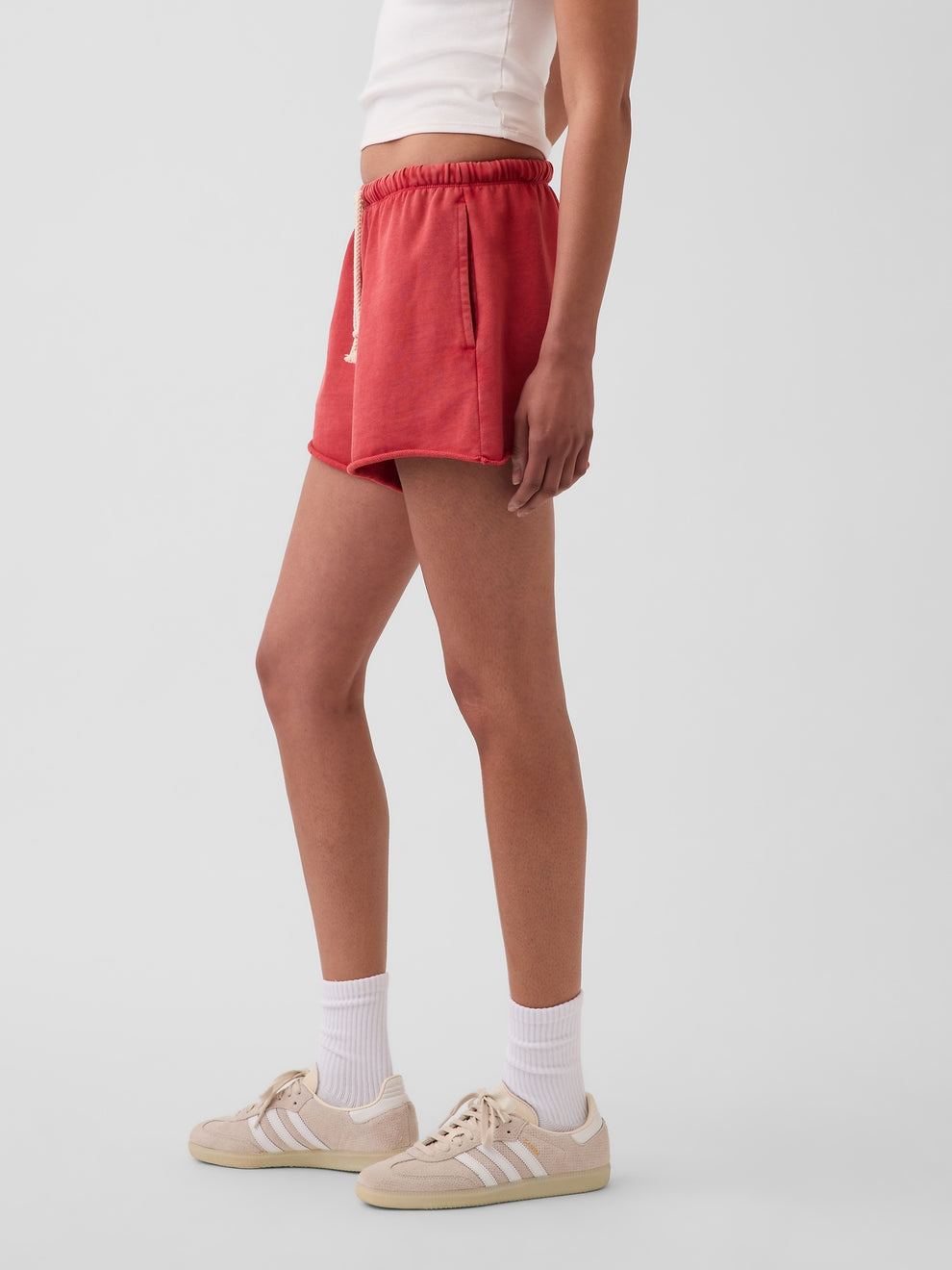 3.5" VintageSoft Terry Relaxed Sweat Shorts - Chakra red