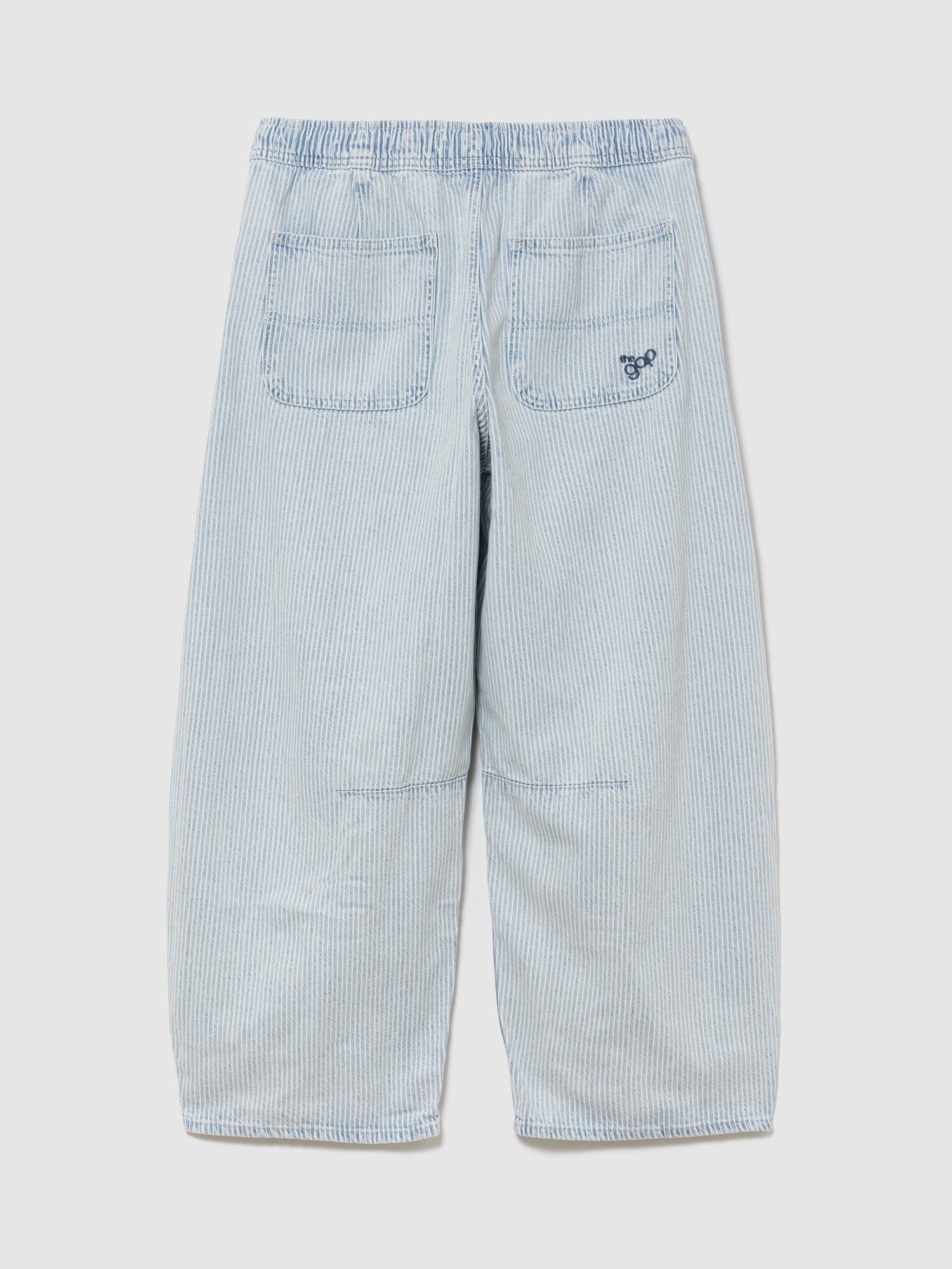 Mid Rise UltraSoft Stripe Easy Horseshoe Jeans - blue railroad stripe