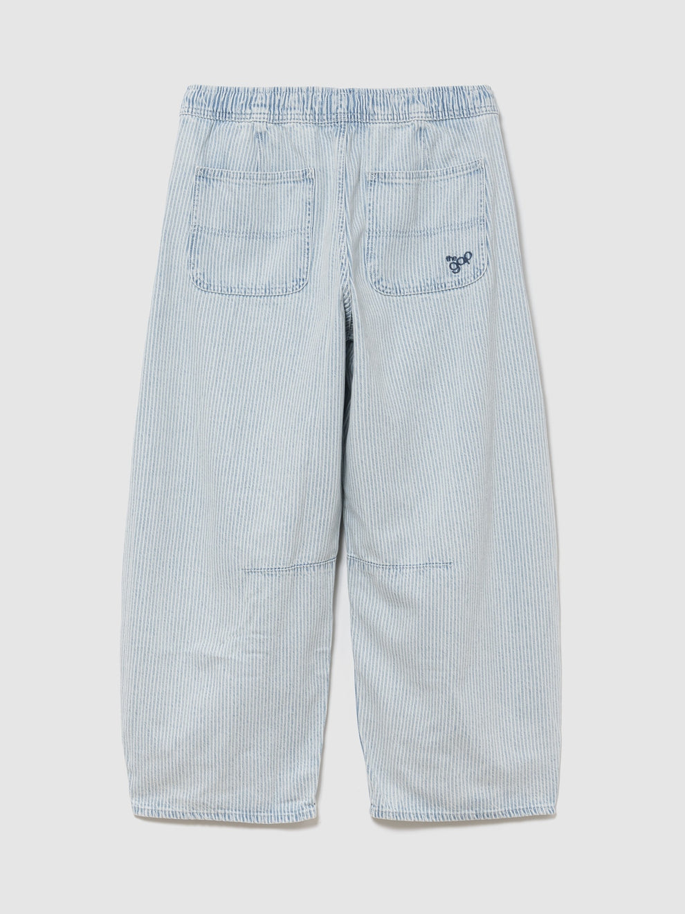 Mid Rise UltraSoft Stripe Easy Horseshoe Jeans - blue railroad stripe