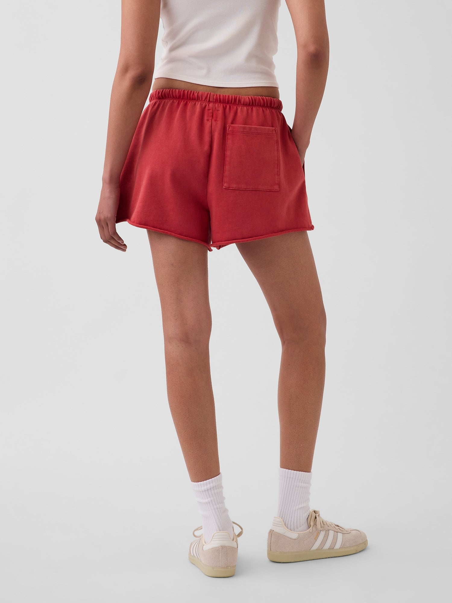 3.5" VintageSoft Terry Relaxed Sweat Shorts - Chakra red