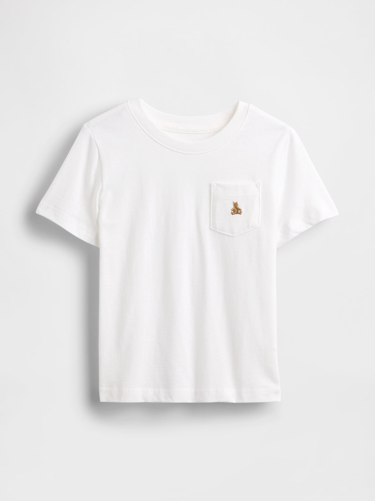 Gap Baby & Toddler Mix & Match Pocket T-Shirt in White, product-only front view