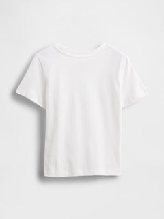 Gap Baby & Toddler Mix & Match Pocket T-Shirt in White, product-only back view