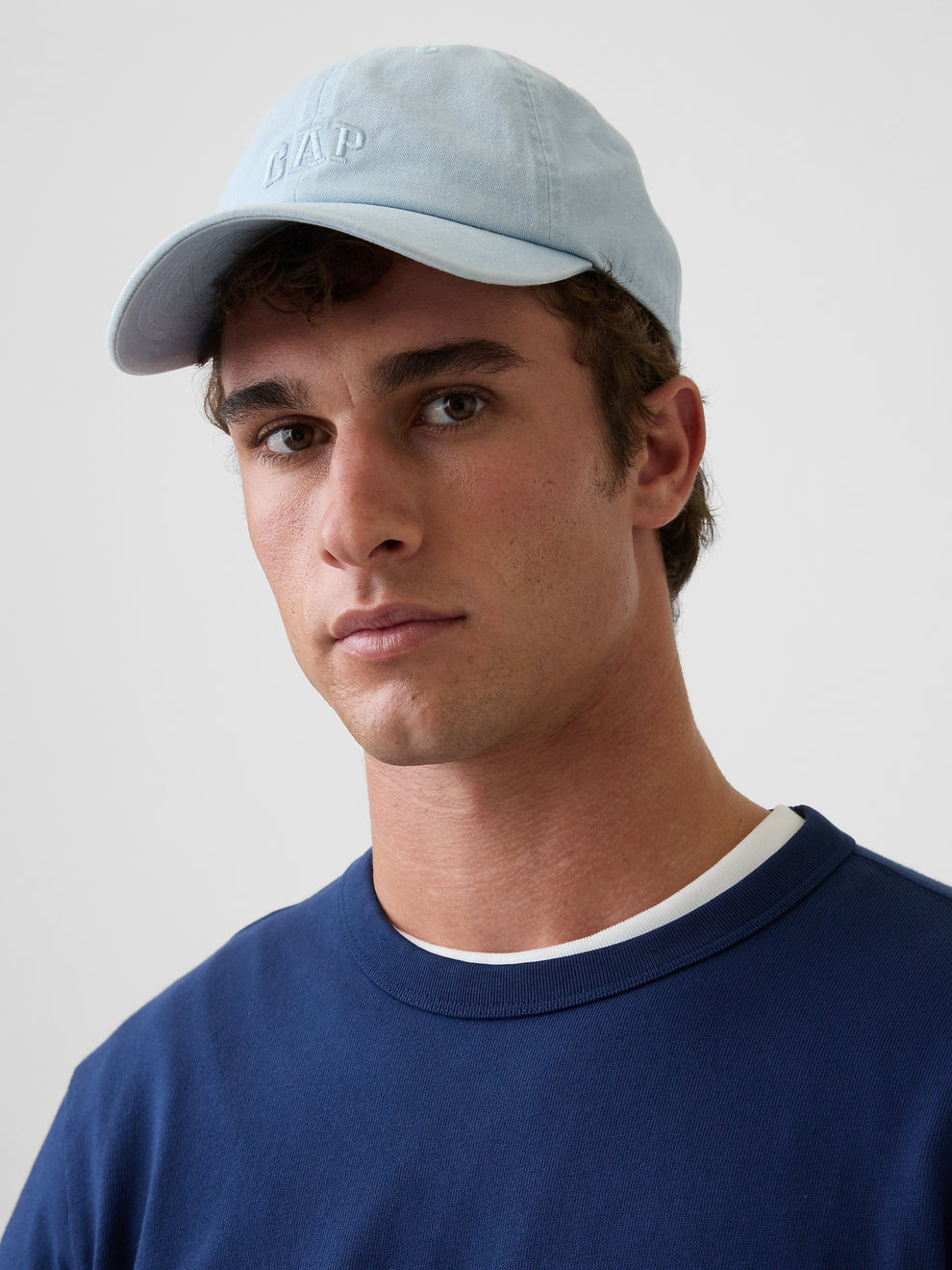 Washed Logo Baseball Hat - Sail blue