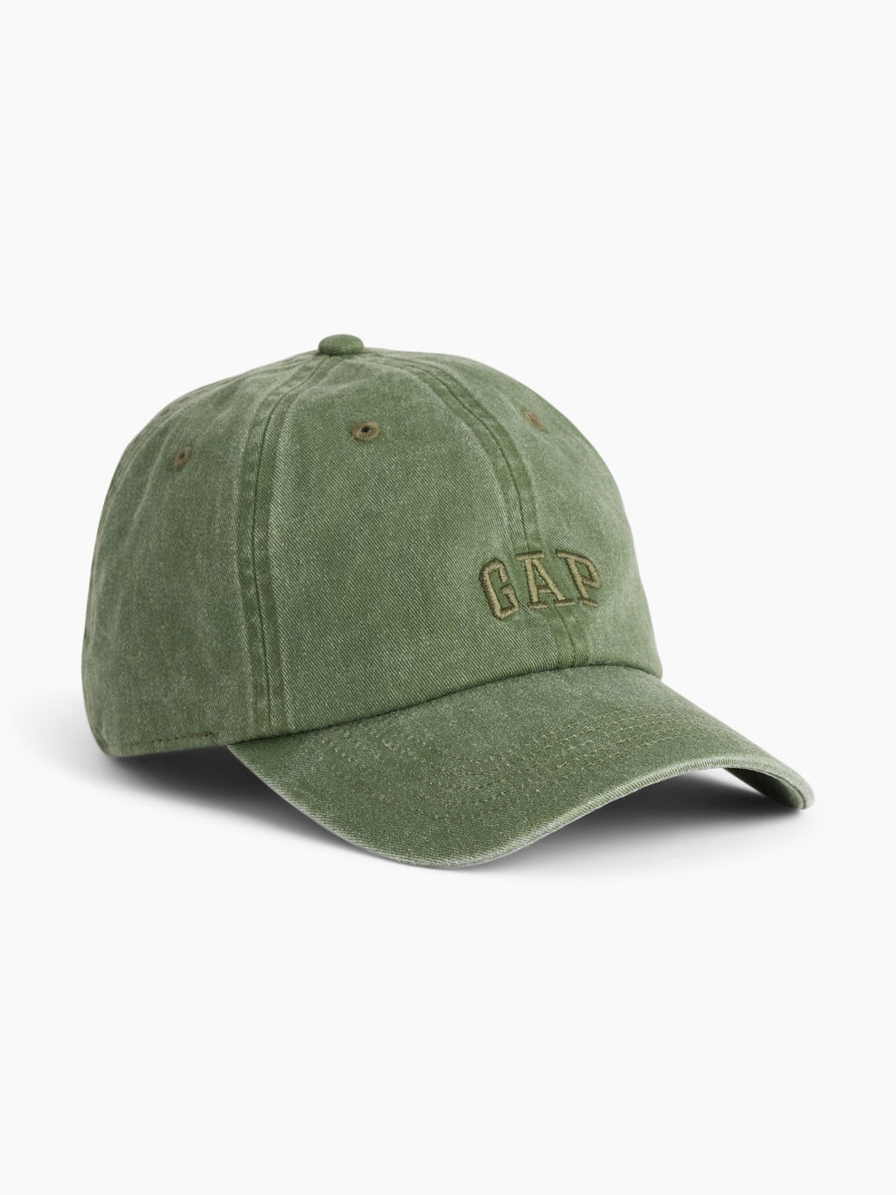 Washed Logo Baseball Hat - Tweed green