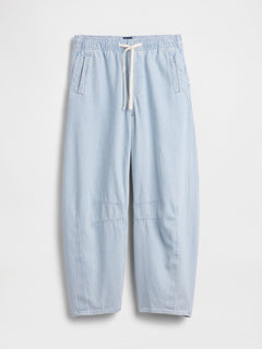 Mid Rise UltraSoft Stripe Easy Horseshoe Jeans - blue railroad stripe