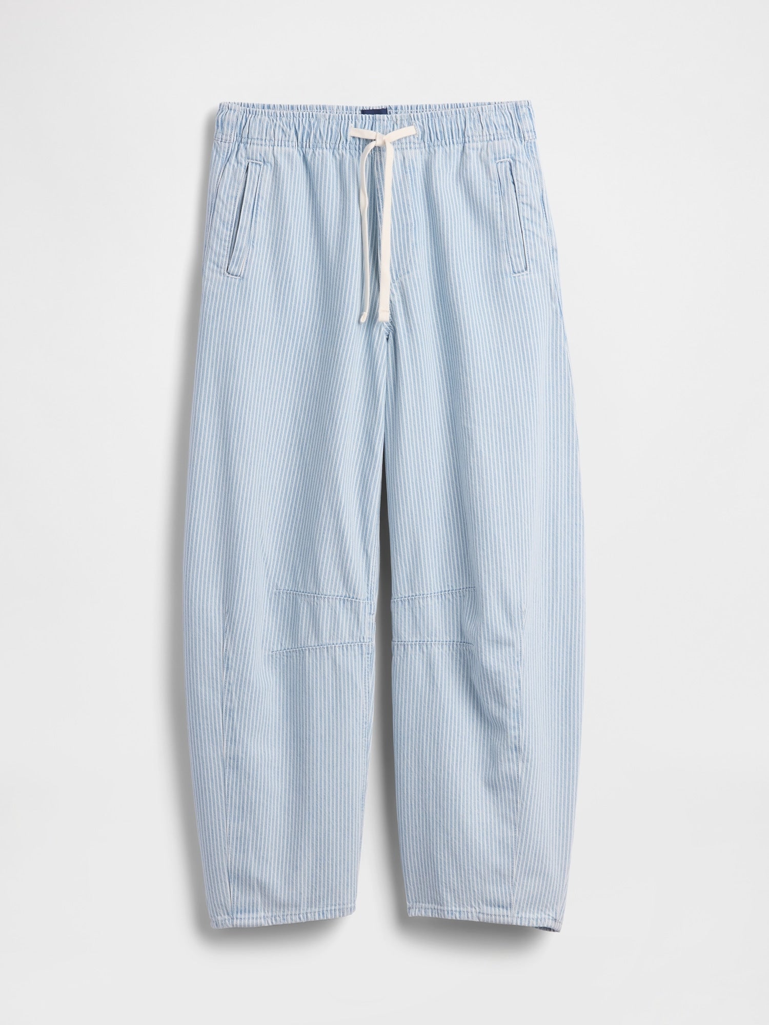 Mid Rise UltraSoft Stripe Easy Horseshoe Jeans - blue railroad stripe