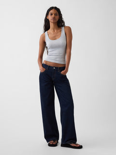 The Hailey Low Rise Loose Jean - Midnight Indigo