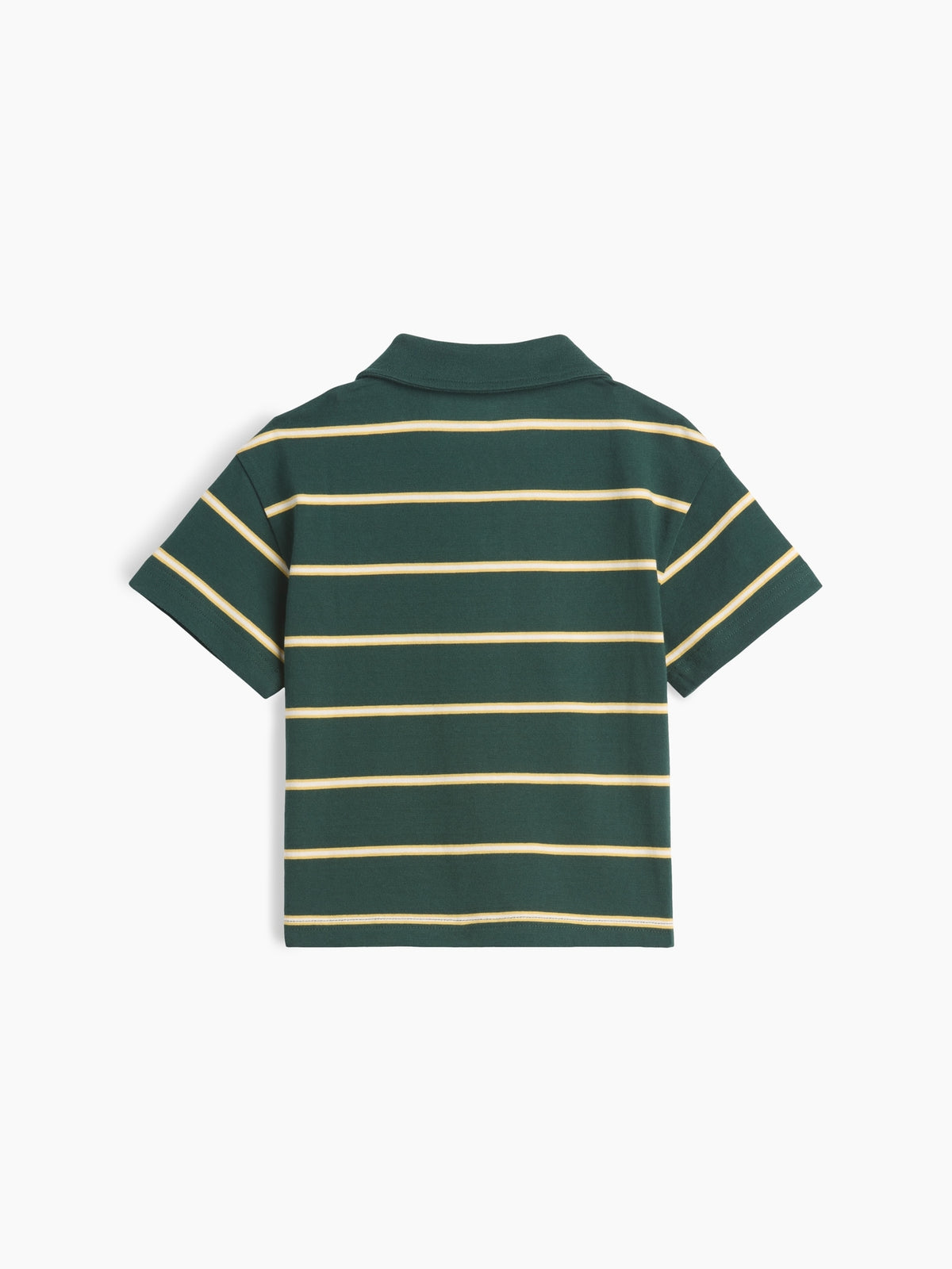Gap Baby & Toddler Boxy Polo Shirt in Deep hunter, product-only back view