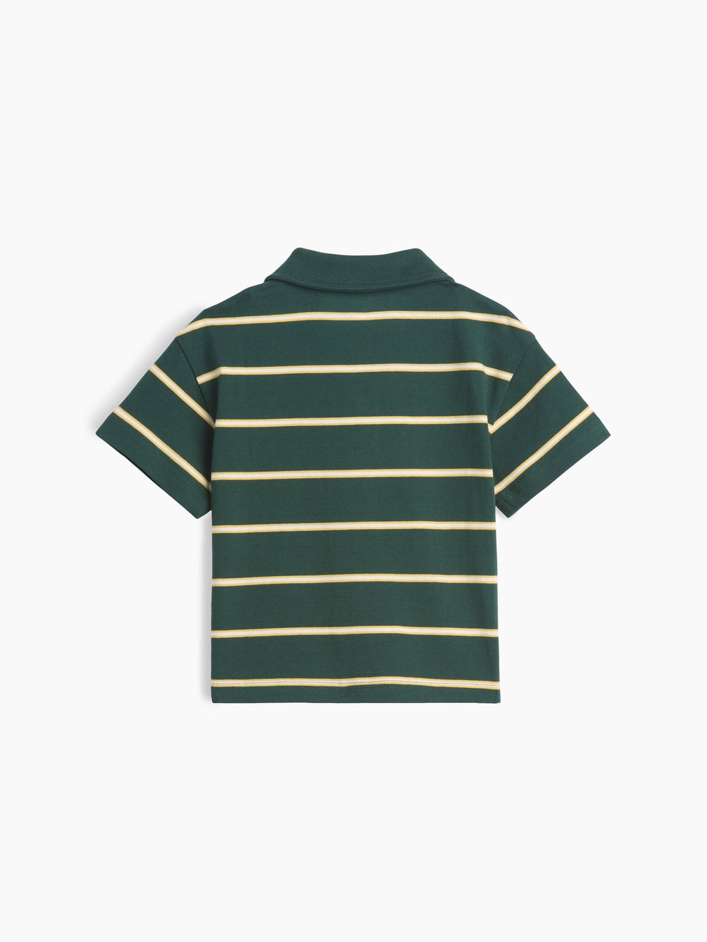 Gap Baby & Toddler Boxy Polo Shirt in Deep hunter, product-only back view