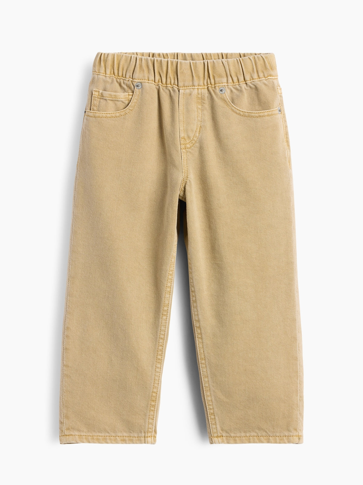 Gap Baby & Toddler Pull-On Baggy Jeans in Iconic khaki, product-only front view