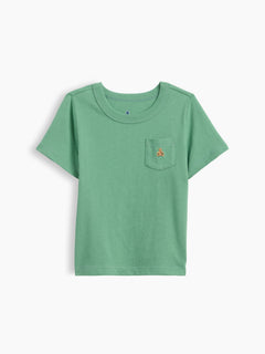 Gap Baby & Toddler Mix & Match Pocket T-Shirt in Arctic green, product-only front view