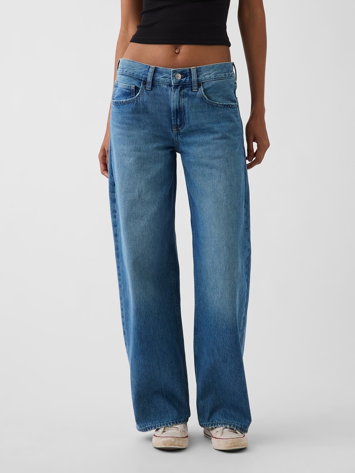 The Hailey Low Rise Loose Jean - Light Indigo