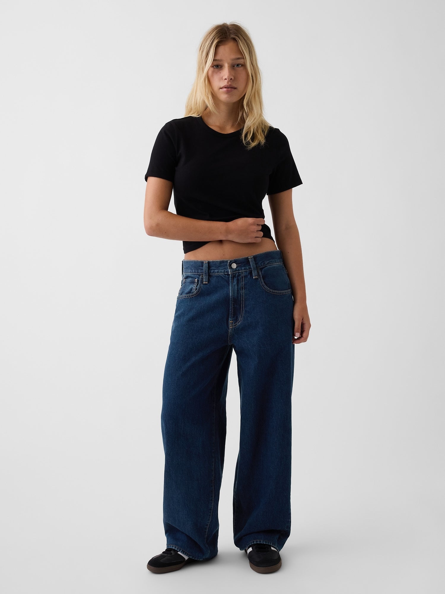 The Hailey Extra Baggy Jean - Medium Indigo