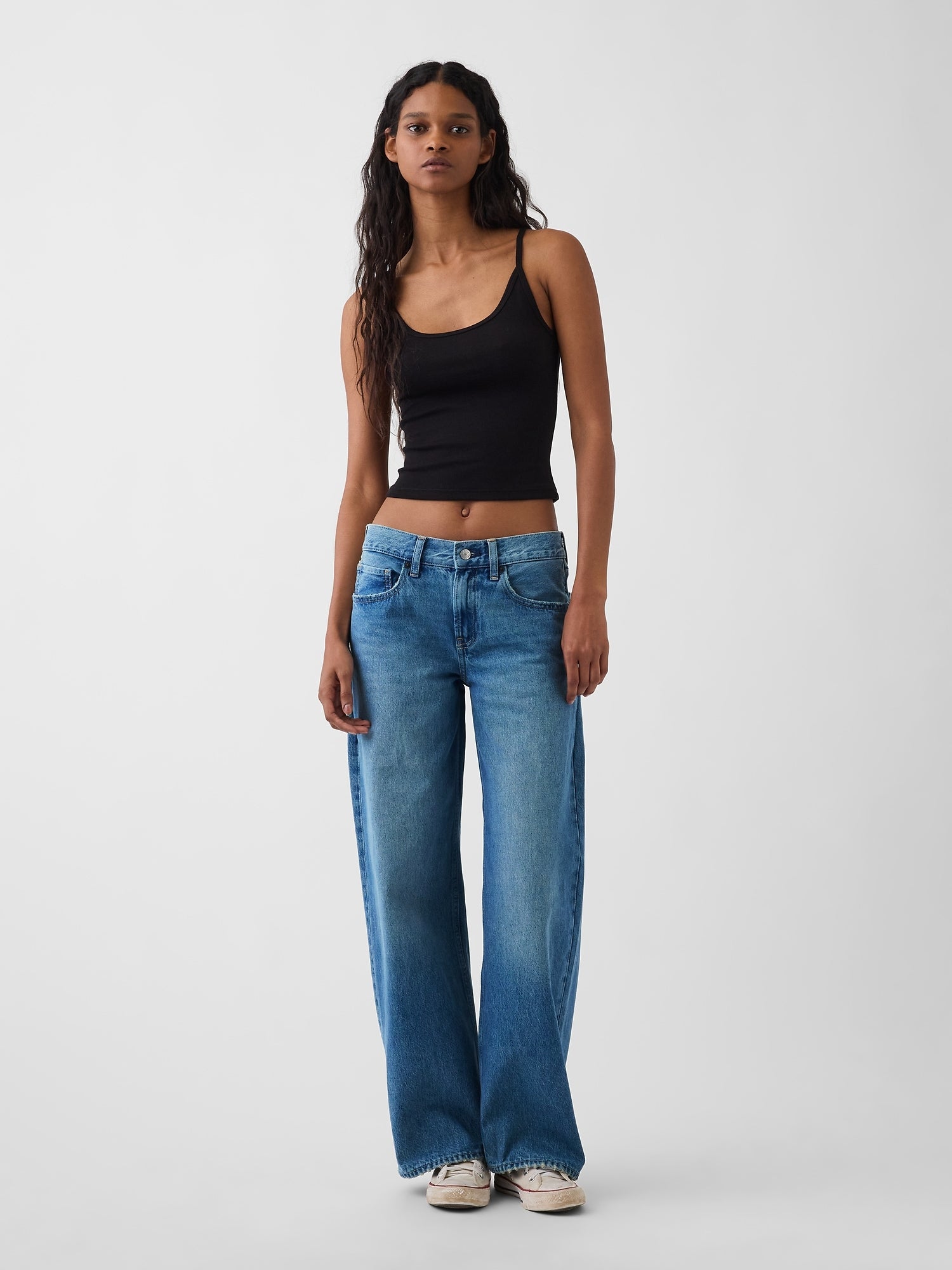 The Hailey Low Rise Loose Jean - Light Indigo
