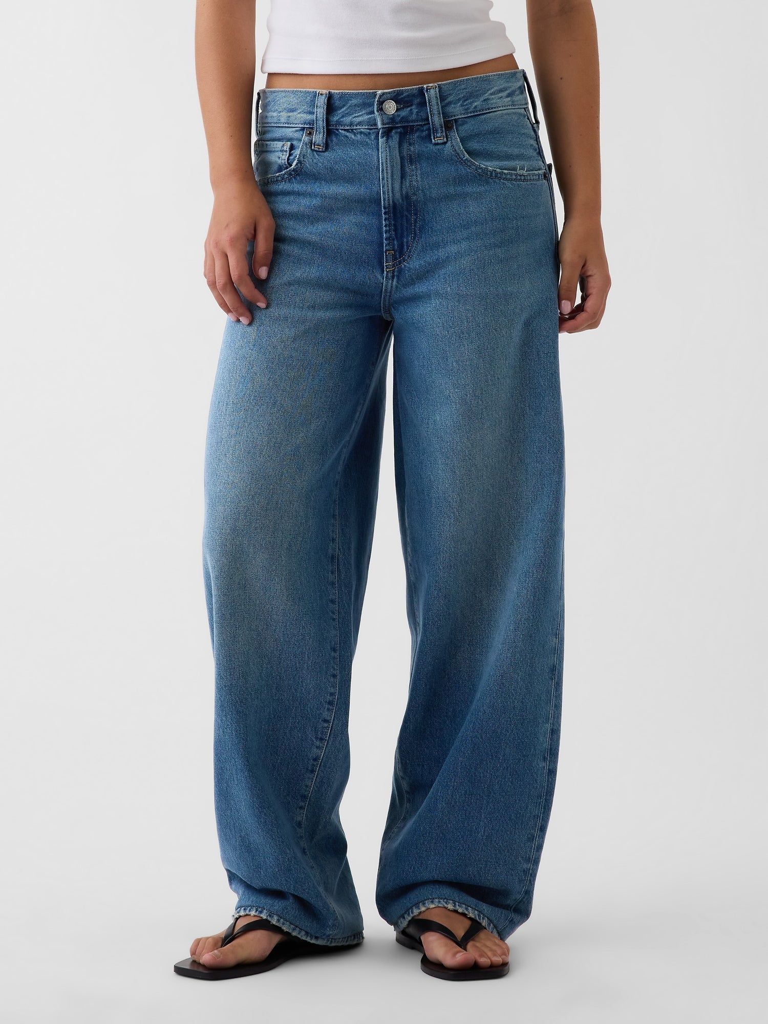 The Hailey Extra Baggy Jean - Light Indigo