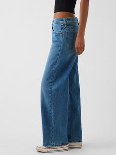 The Hailey Low Rise Loose Jean - Light Indigo