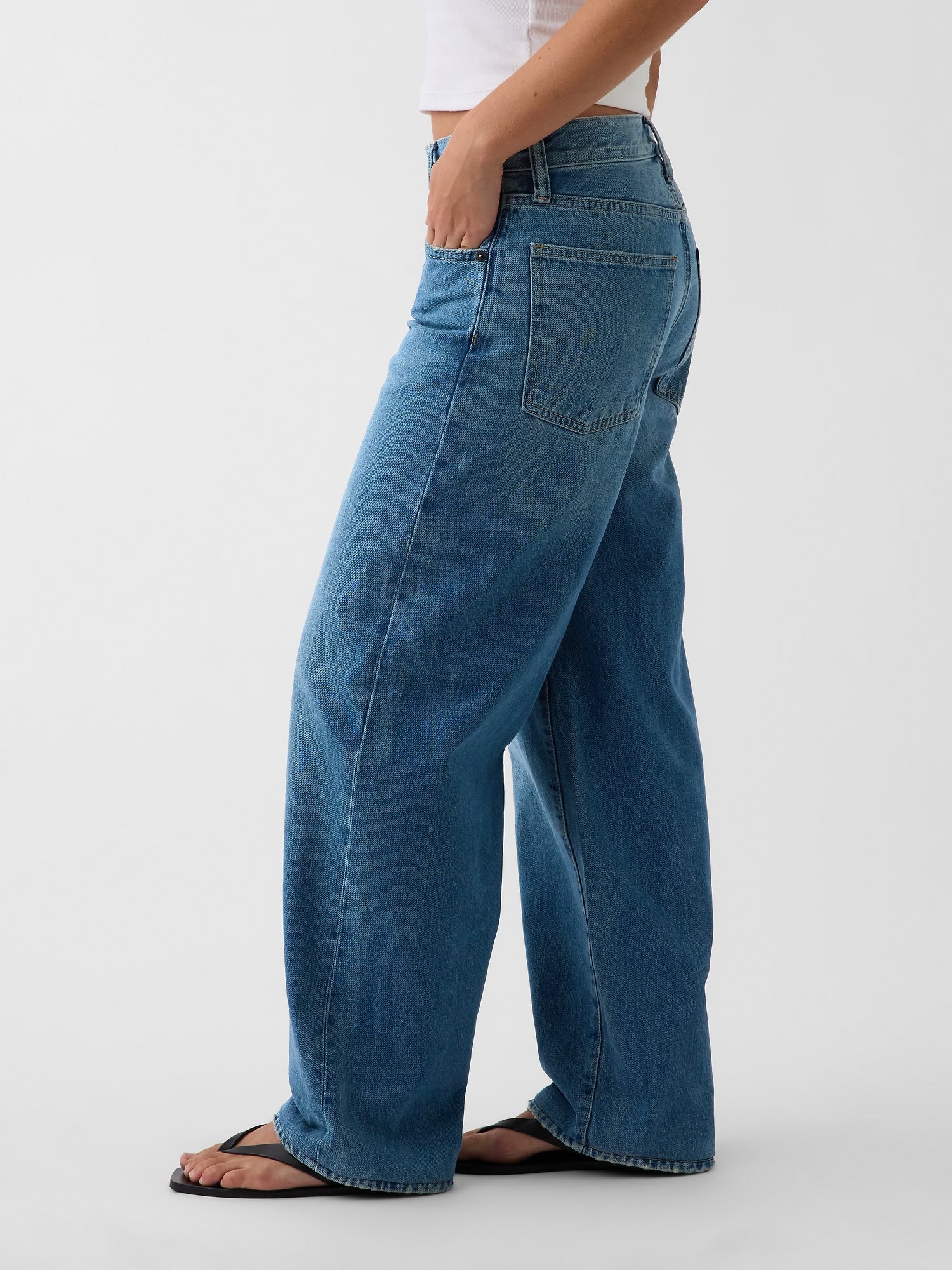 The Hailey Extra Baggy Jean - Light Indigo