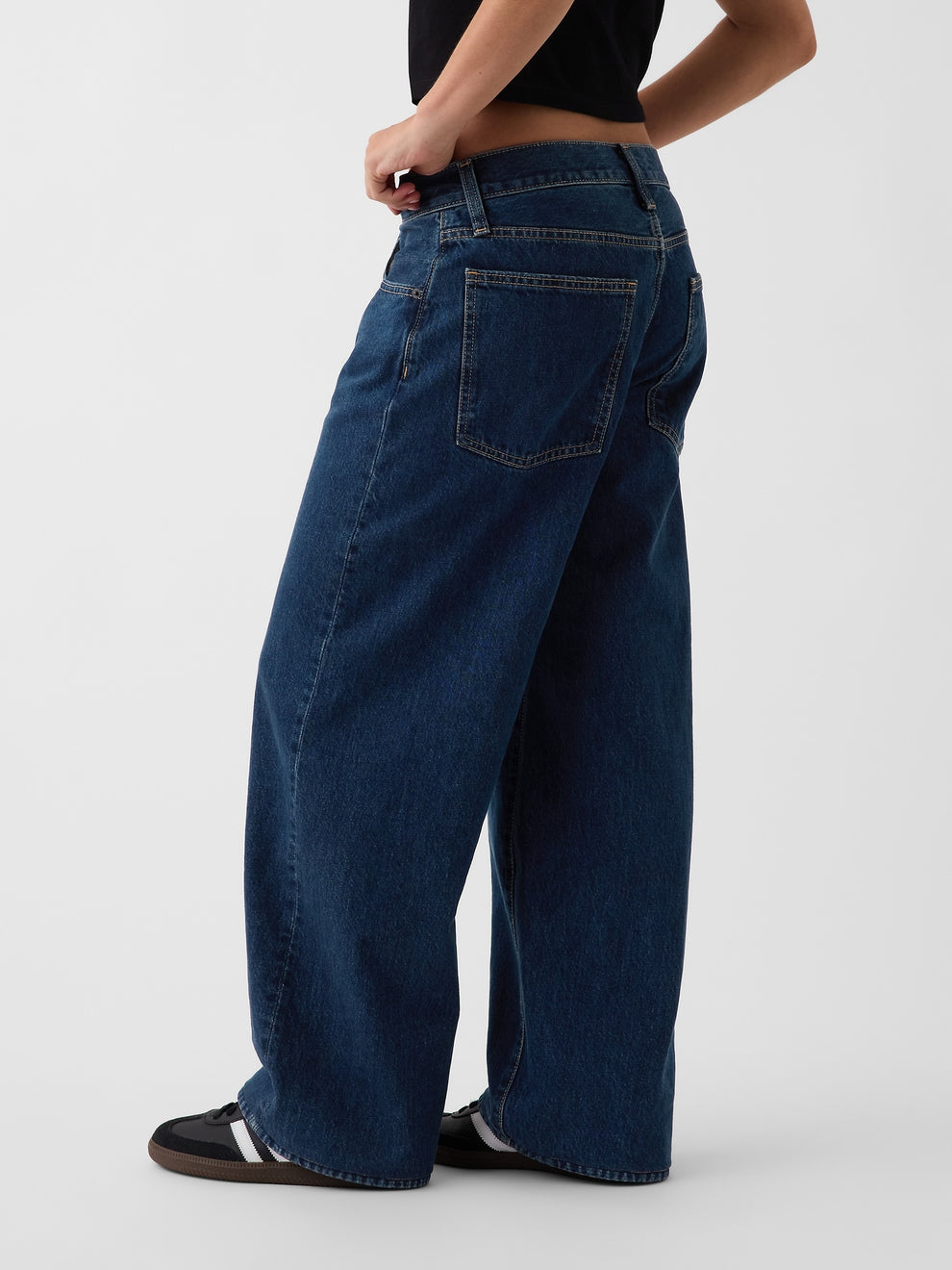 The Hailey Extra Baggy Jean - Medium Indigo