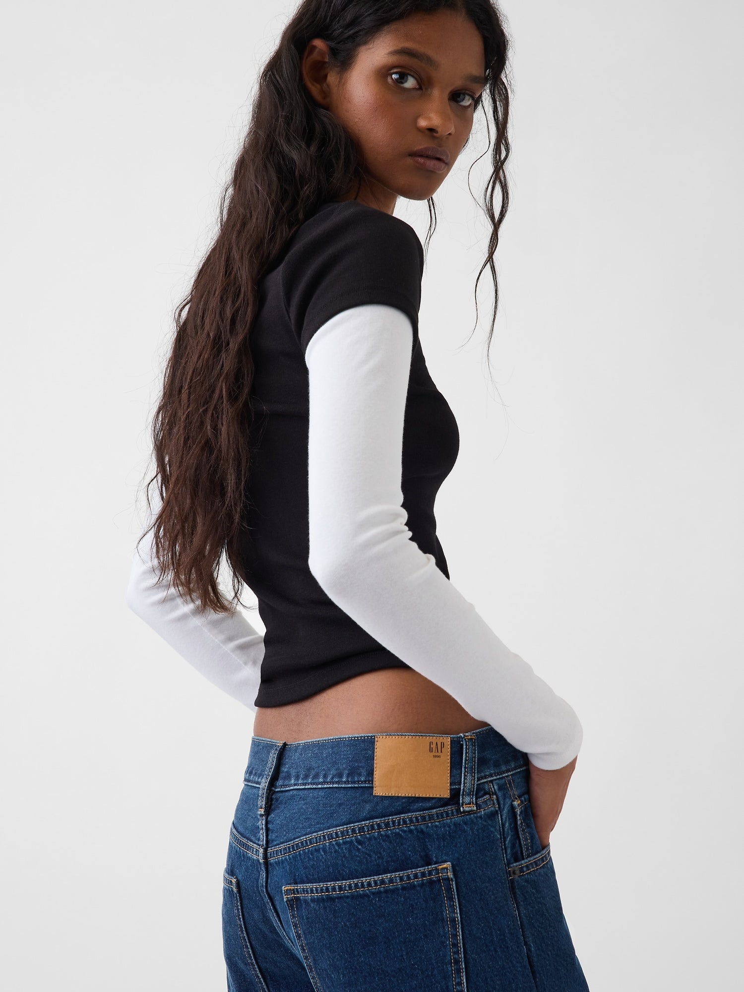 The Hailey Low Rise Loose Jean - Medium Indigo