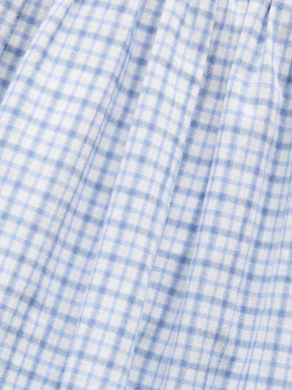 Gap Kids Smocked Print Dress in blue plaid, blue plaid pattern detail