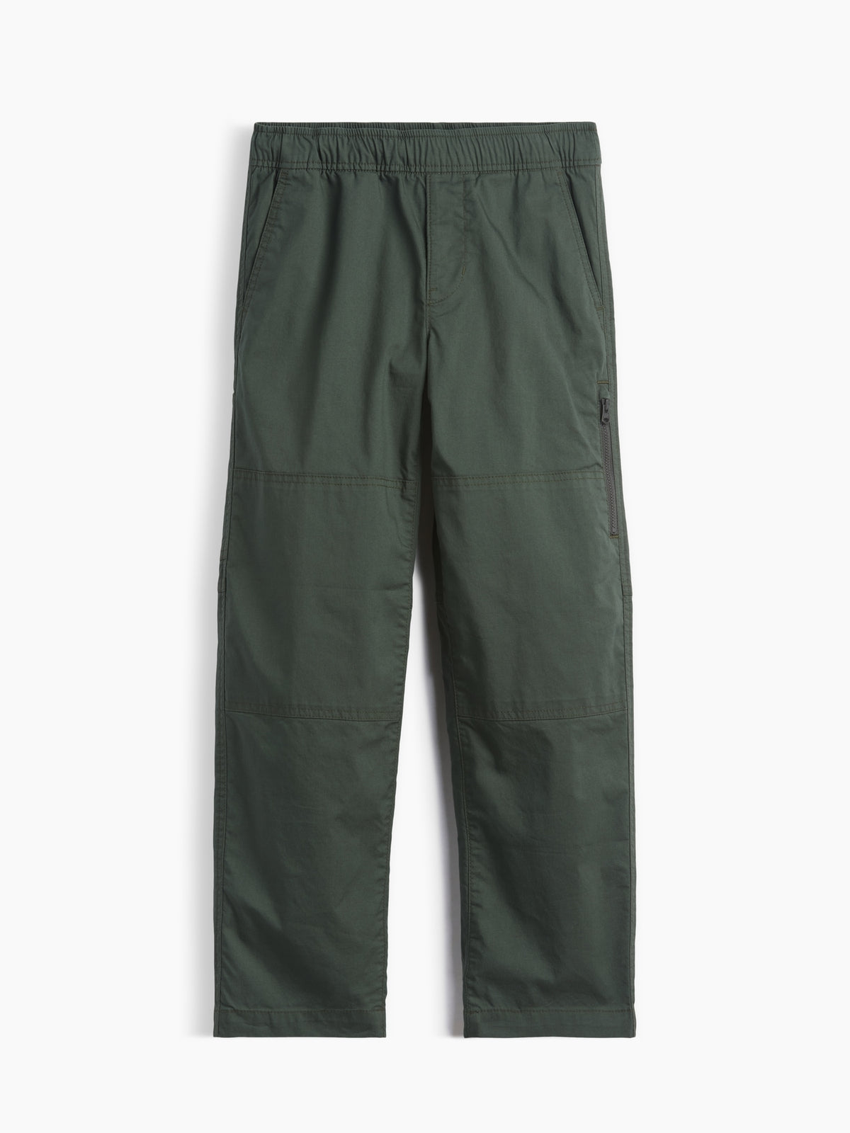 Gap Kids Double-Knee Quick-Dry Pants in Green rapids, product-only front view