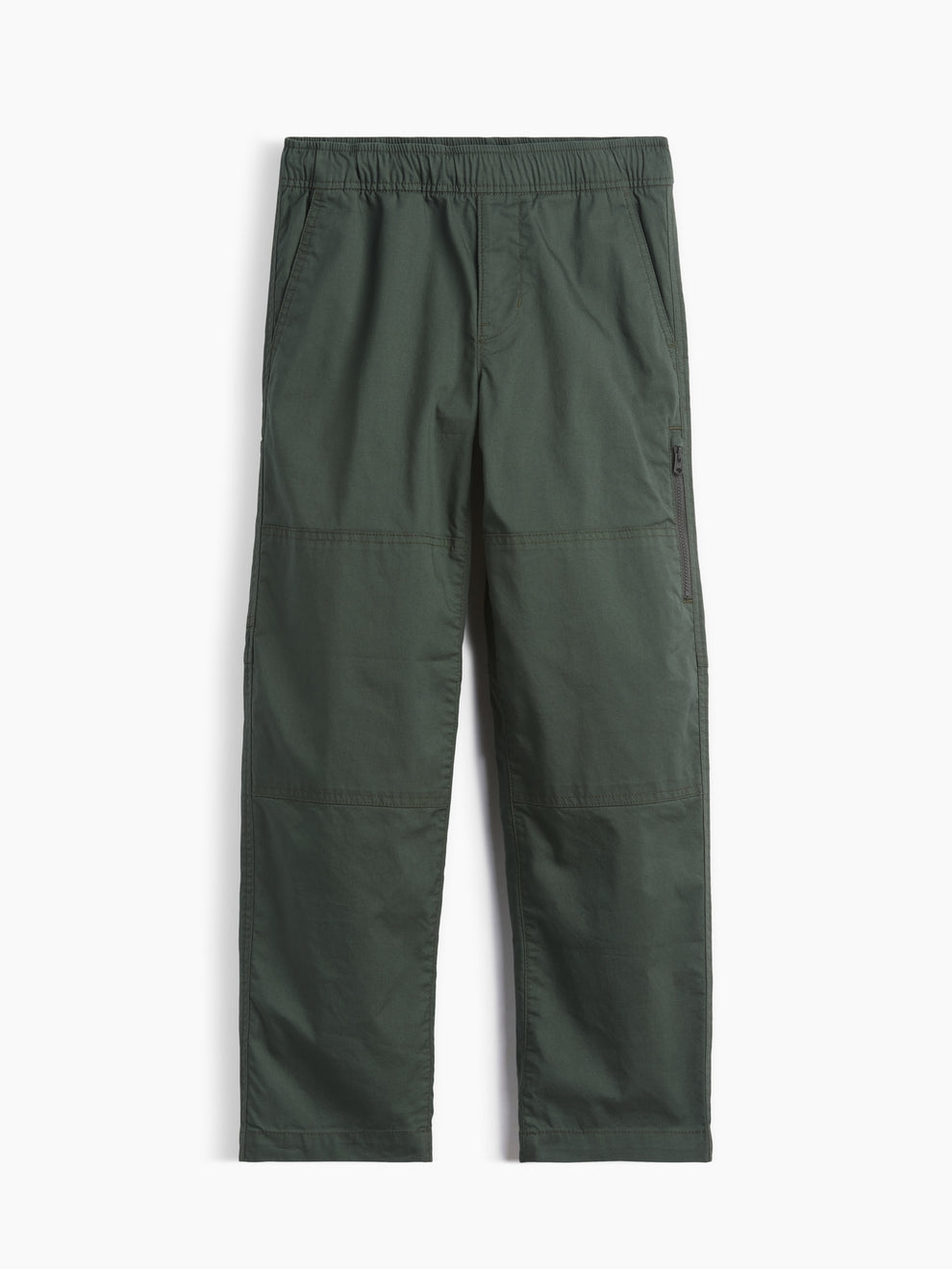Gap Kids Double-Knee Quick-Dry Pants in Green rapids, product-only front view