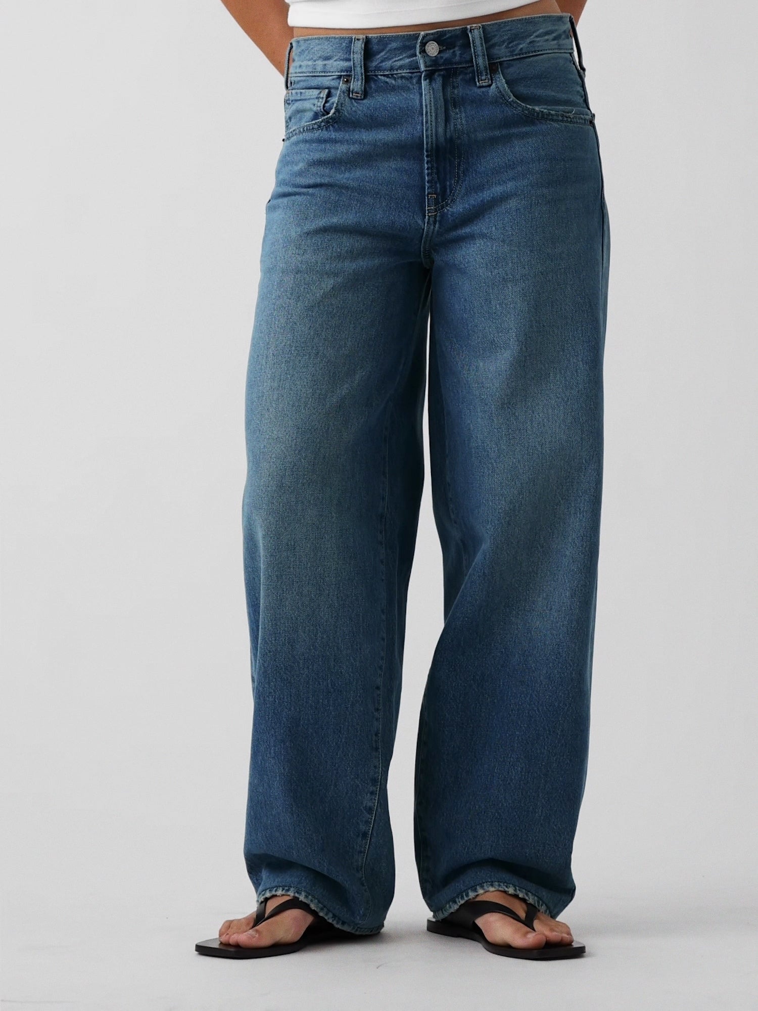 The Hailey Extra Baggy Jean - Light Indigo