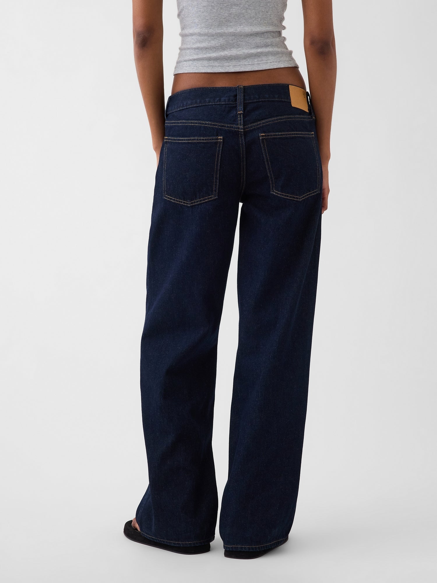 The Hailey Low Rise Loose Jean - Midnight Indigo
