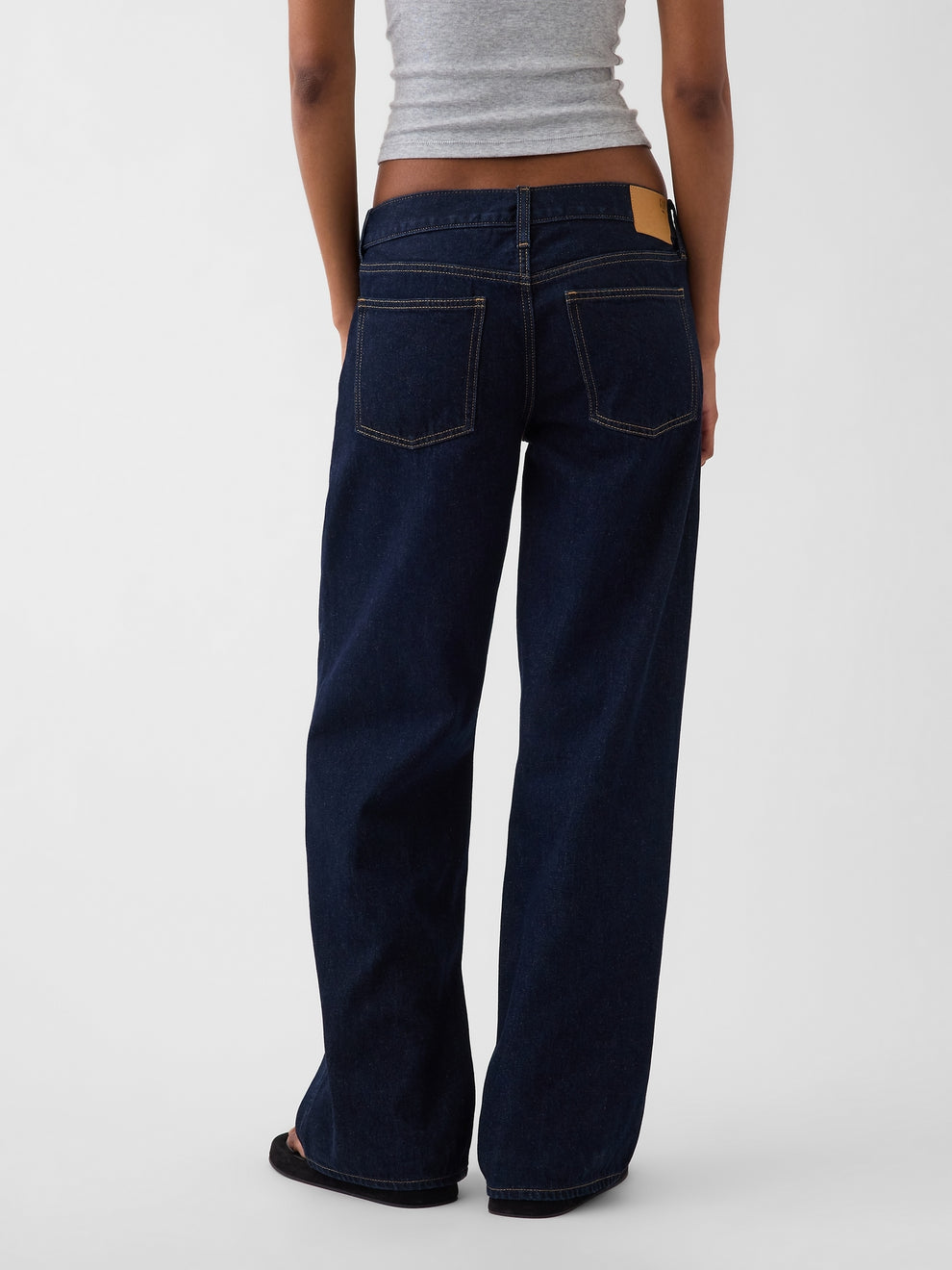 The Hailey Low Rise Loose Jean - Midnight Indigo