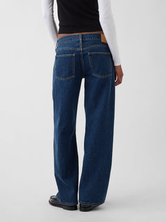 The Hailey Low Rise Loose Jean - Medium Indigo