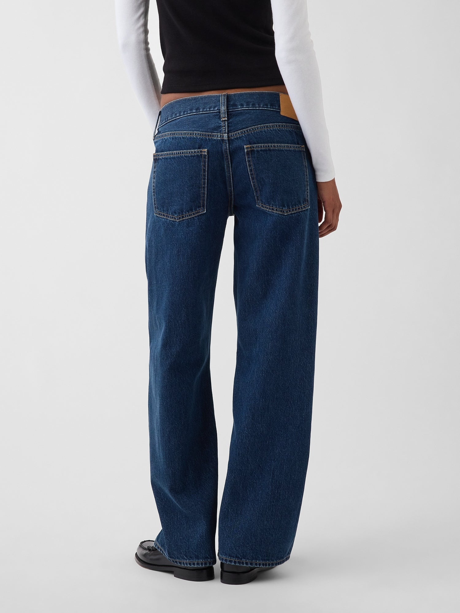 The Hailey Low Rise Loose Jean - Medium Indigo