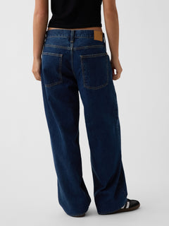 The Hailey Extra Baggy Jean - Medium Indigo