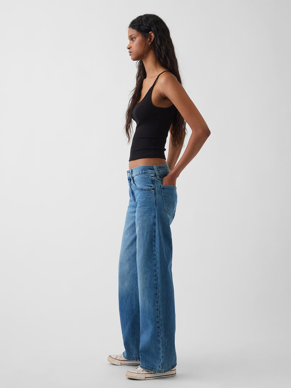 The Hailey Low Rise Loose Jean - Light Indigo