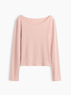 Gap Kids Rib T-Shirt in Primitive pink, product-only front view