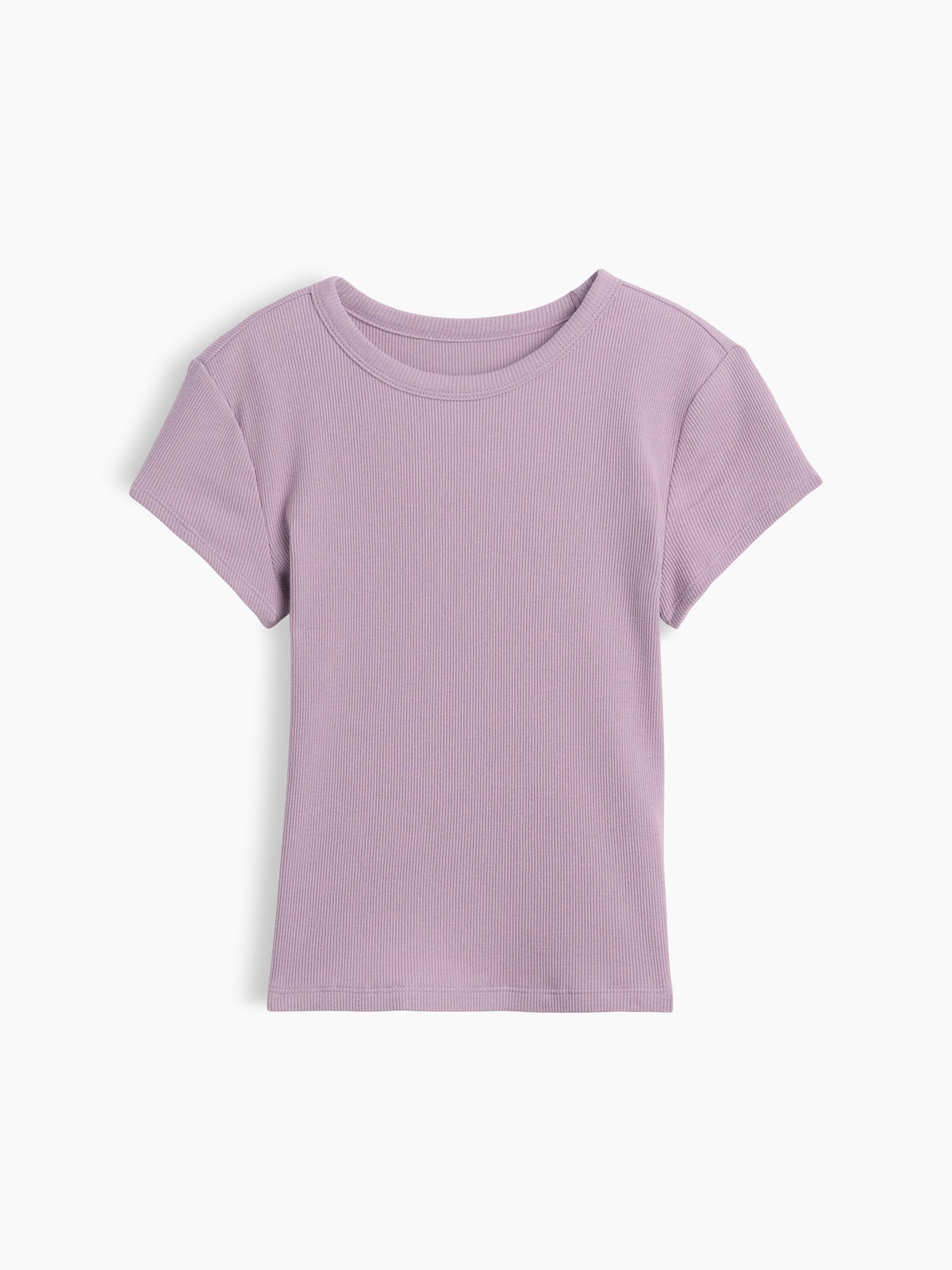 Gap Kids Rib T-Shirt in Dusty mauve, product-only front view