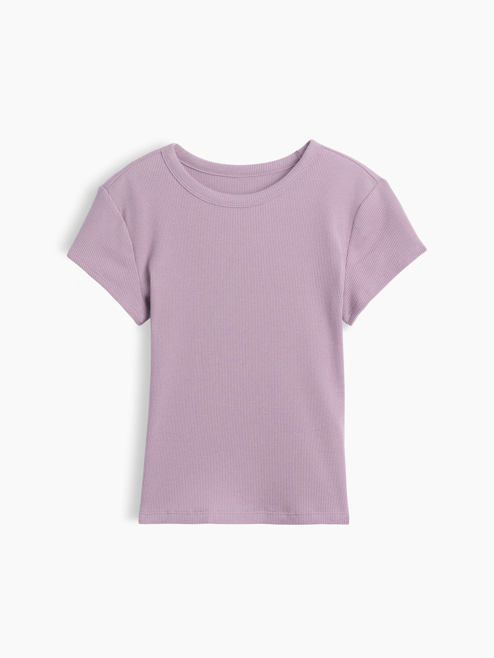 Gap Kids Rib T-Shirt in Dusty mauve, product-only front view