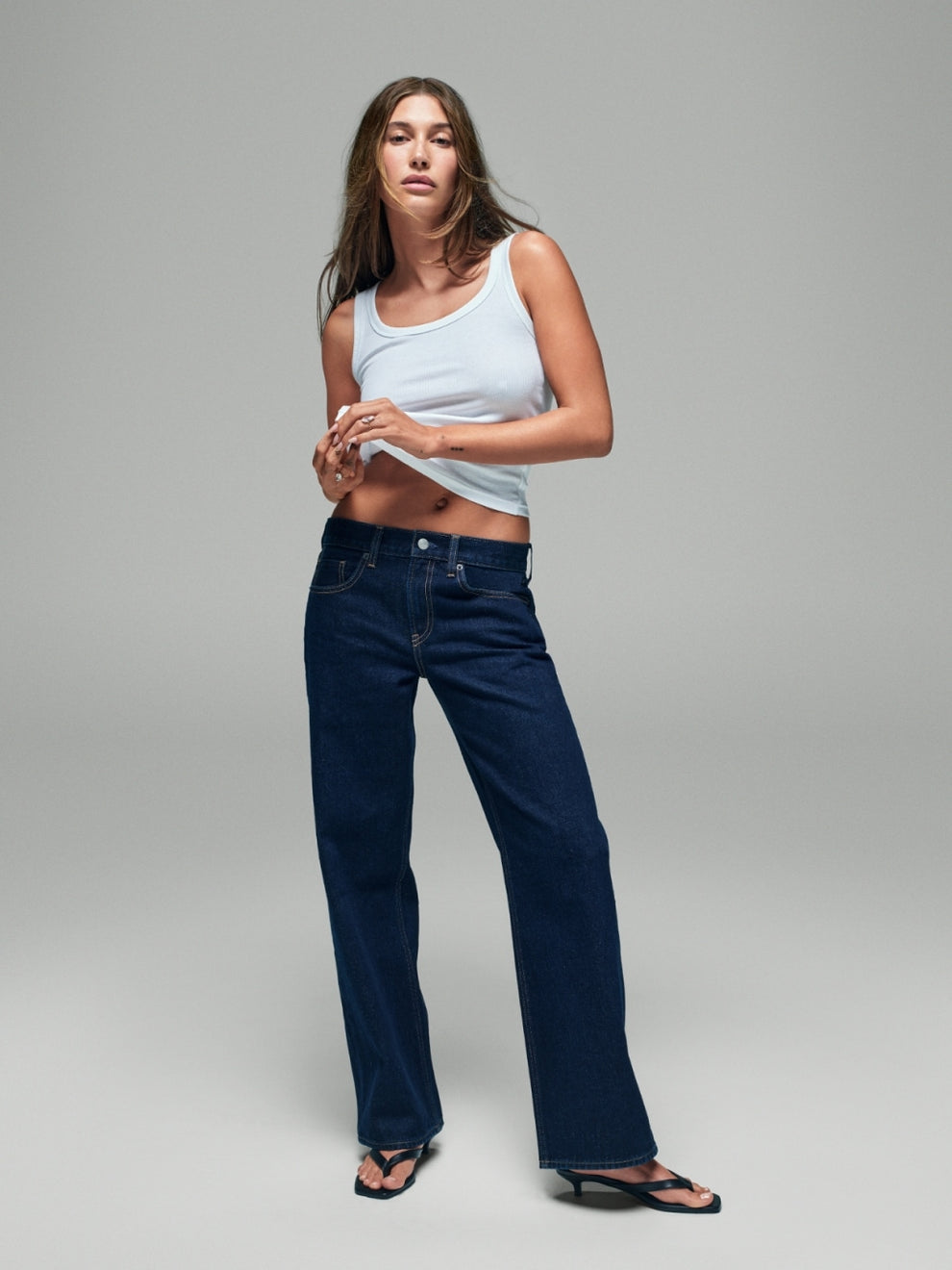 The Hailey Low Rise Loose Jean - Midnight Indigo