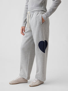 Gap Kids VintageSoft Relaxed Barrel Sweatpants in Grey, front view on a child model