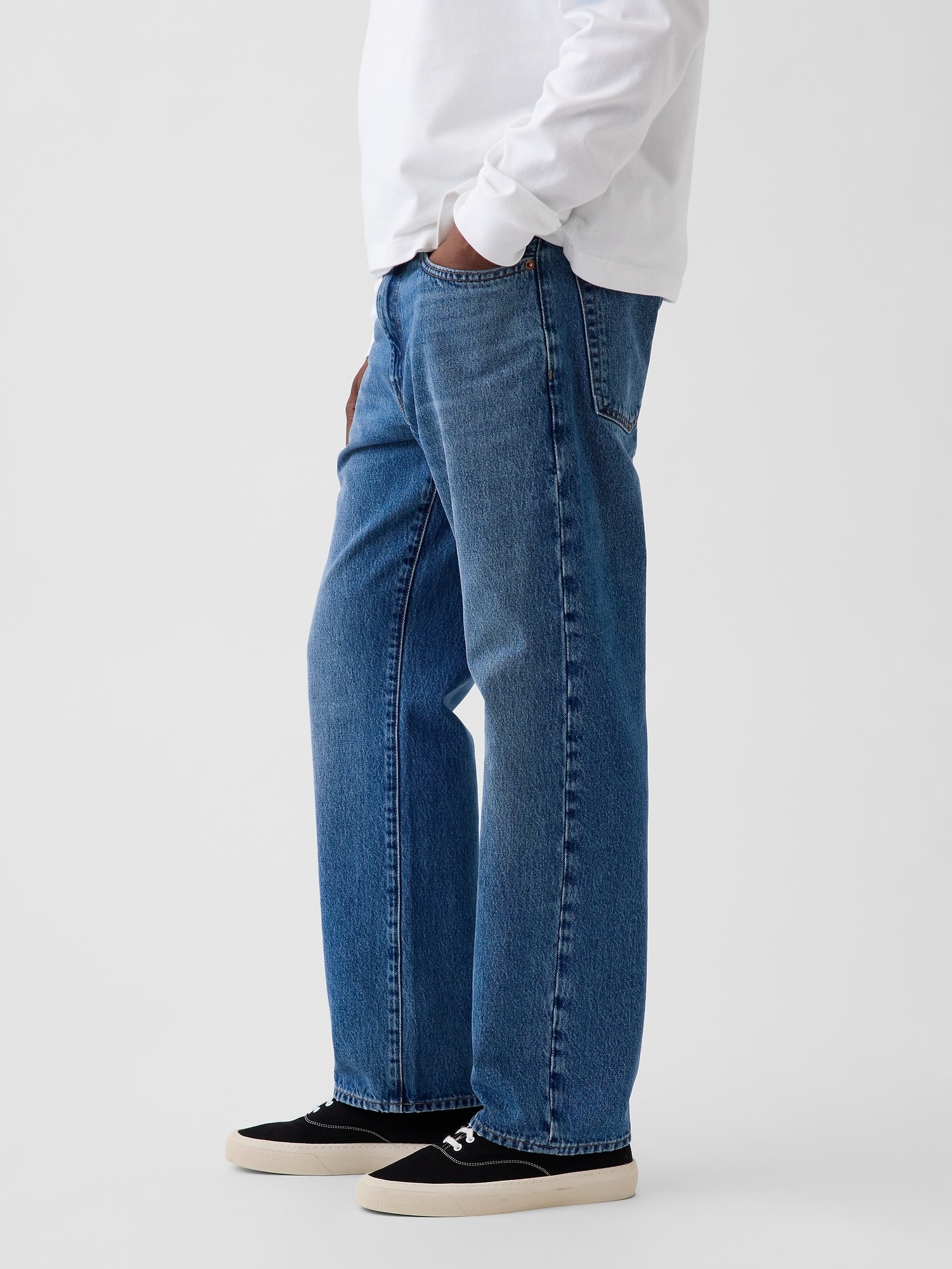 Straight Jeans - Medium wash