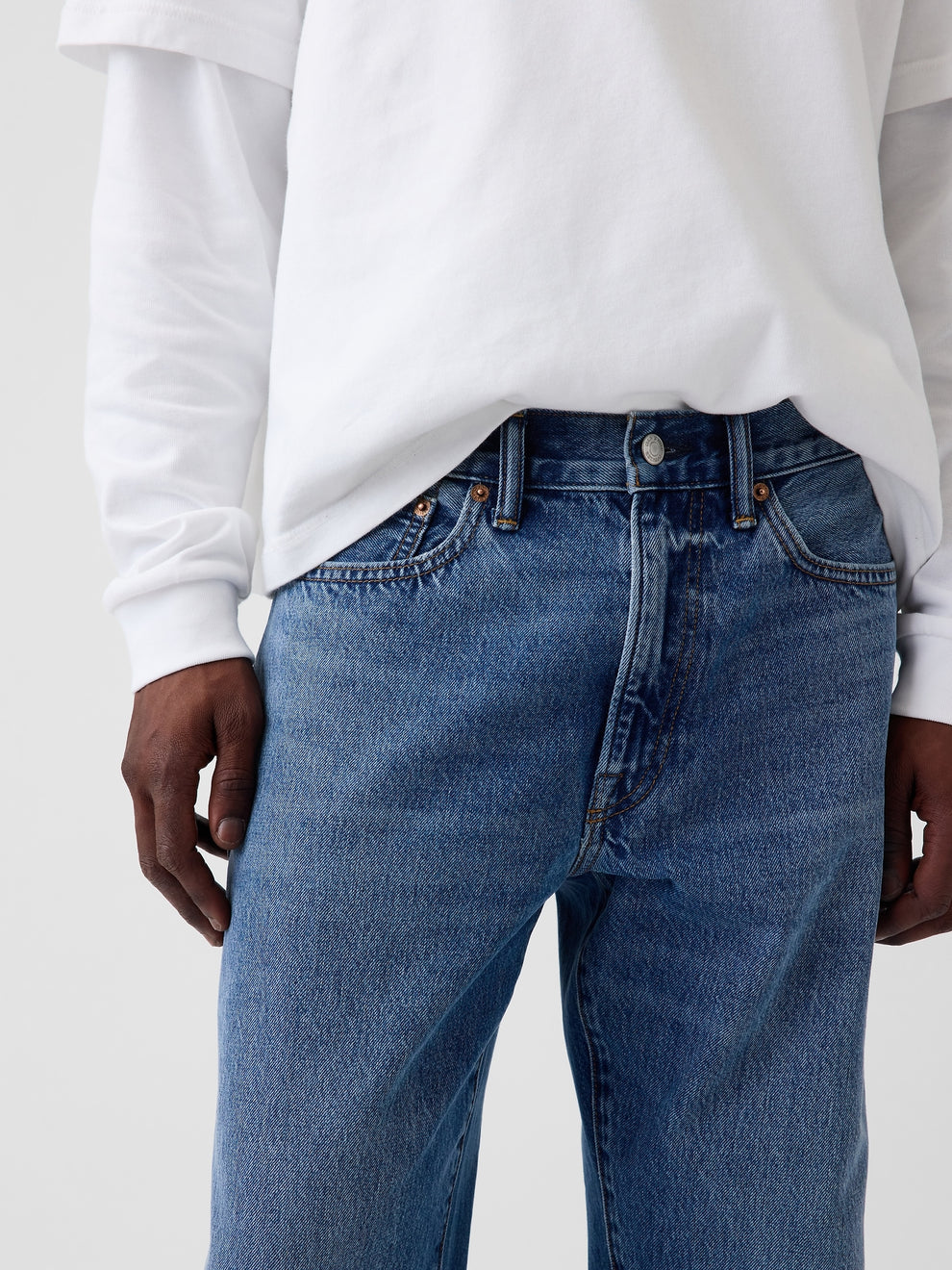 Straight Jeans - Medium wash