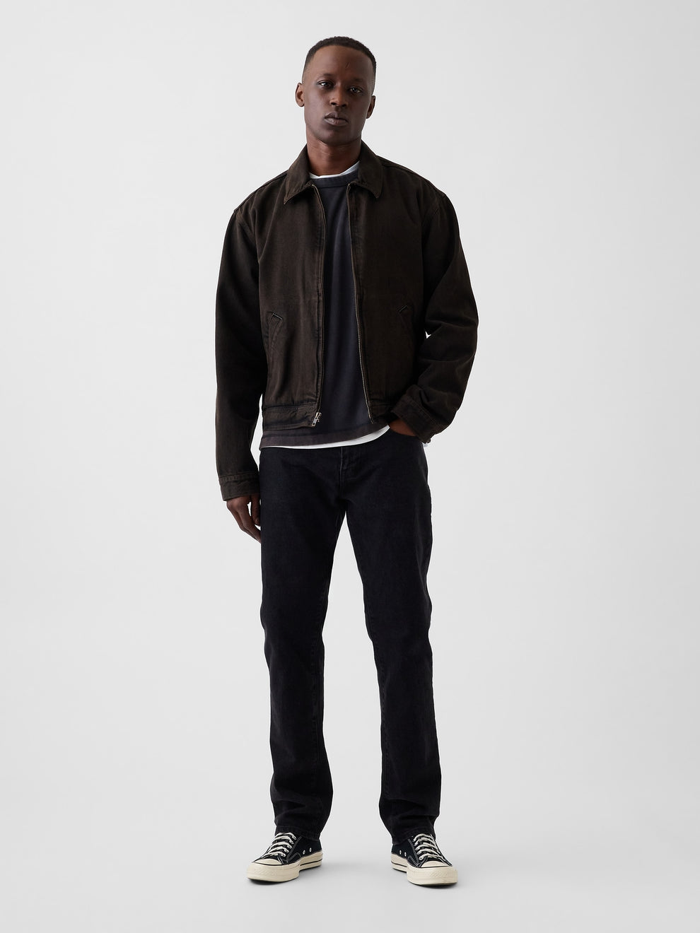 Straight Jeans - Black wash