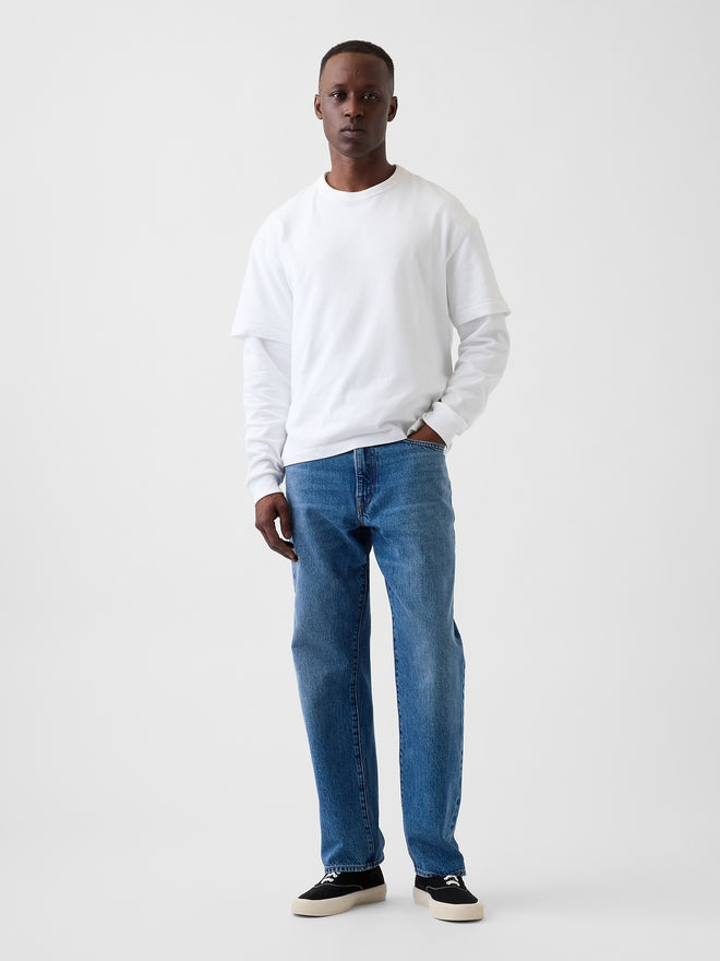 Straight Jeans - Medium wash