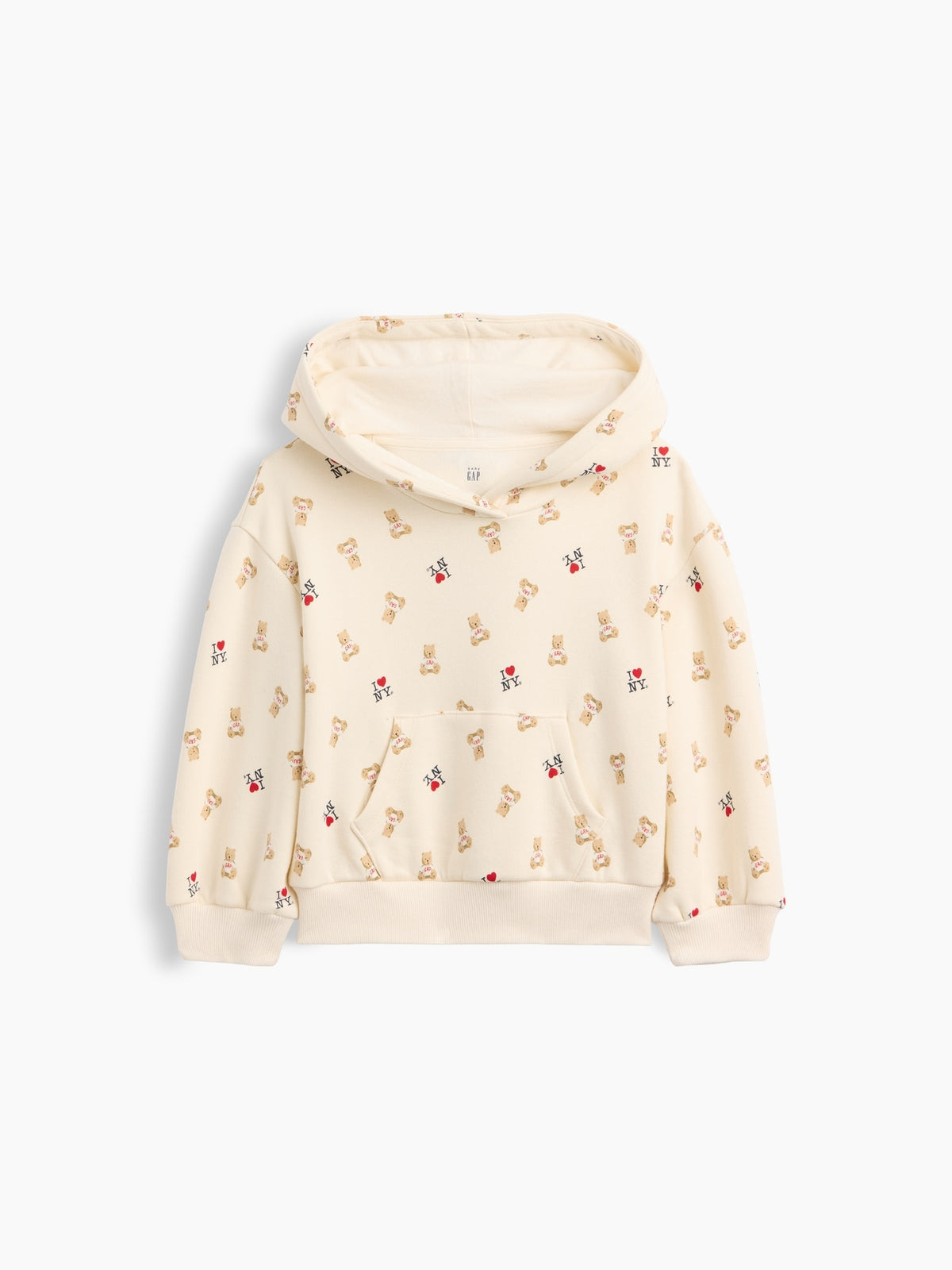 Gap Baby & Toddler VintageSoft I Heart NY Hoodie in Brannan bear, product-only front view