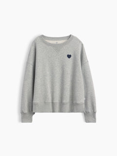 Gap Kids VintageSoft Oversized Split-Hem Sweatshirt in Grey, product-only front view