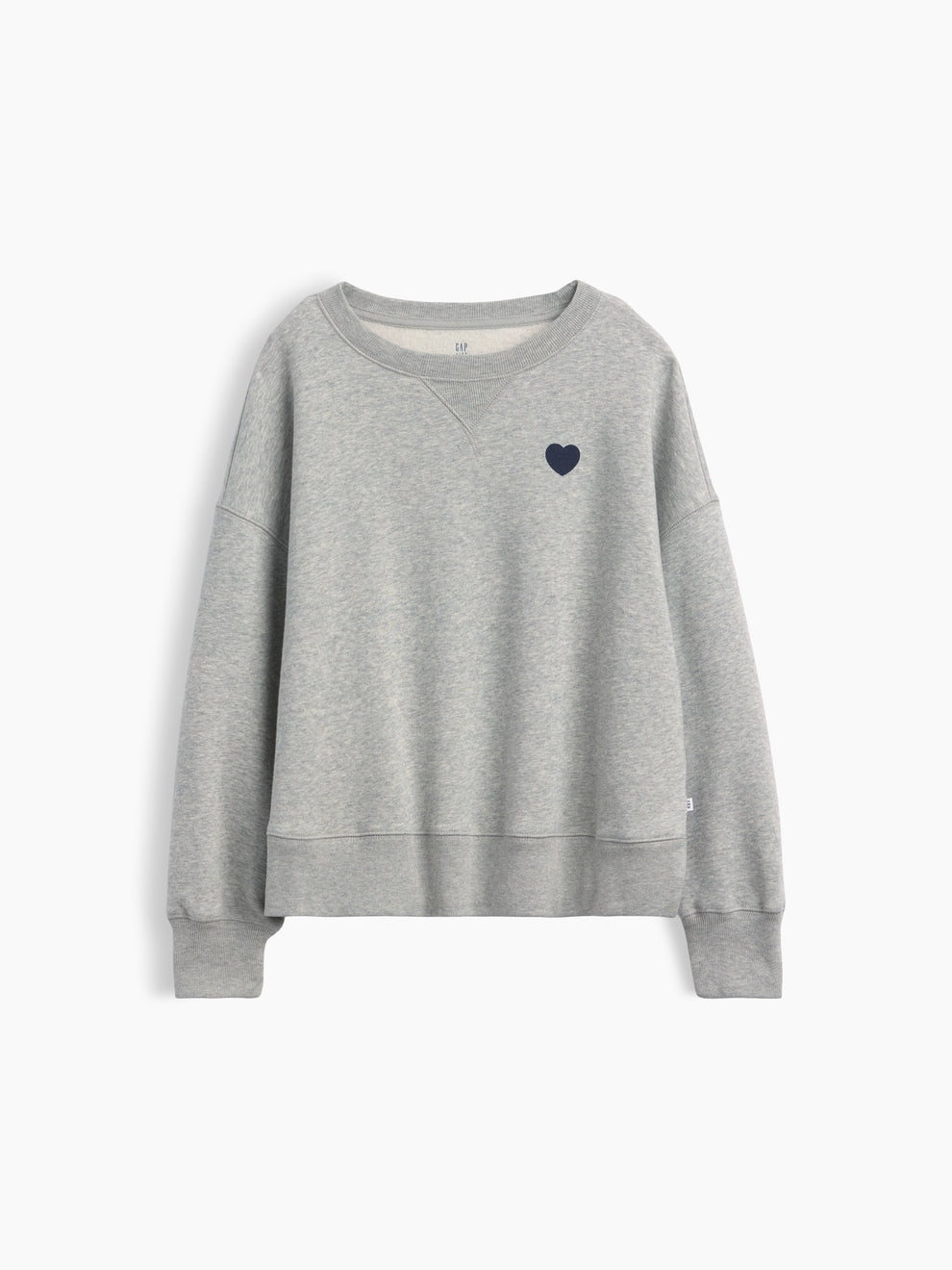 Gap Kids VintageSoft Oversized Split-Hem Sweatshirt in Grey, product-only front view